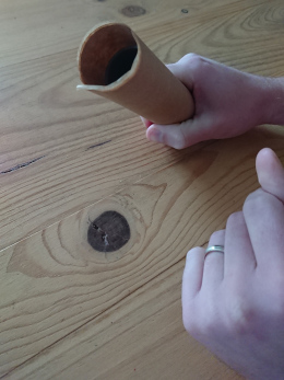 Papier totalement enroulé